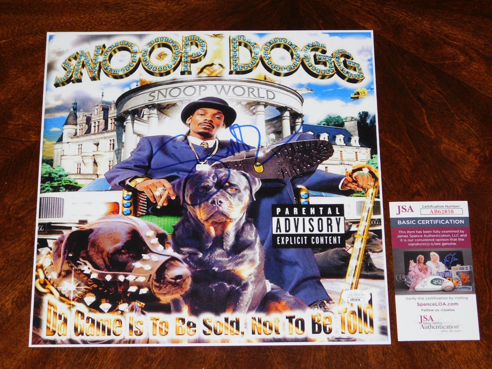 SNOOP DOGG LEGENDARY RAPPER SIGNED SNOOP WORLD 12X12 ALBUM COVER PHOTO JSA  COA!! | eBay