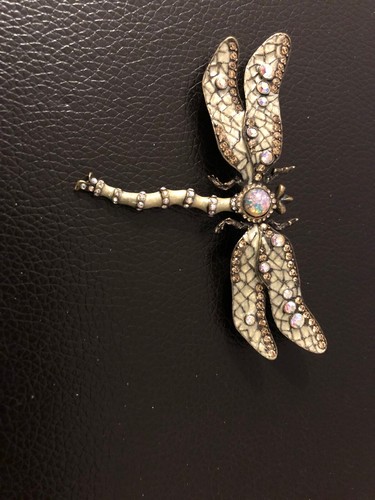 Amazing Joan Rivers  Dragonfly Rhinestone Brooch 15Th Anniversary Enamel - Picture 2 of 7