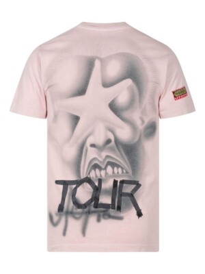 Travis Scott Utopia Album Tour Pink Star 2023 Tee Pink Size XL