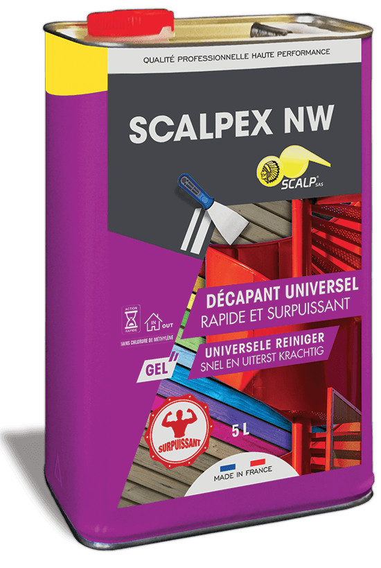 SCALPEX NW SCALP décapant gel puissant action rapide 5 L pour vernis et peinture