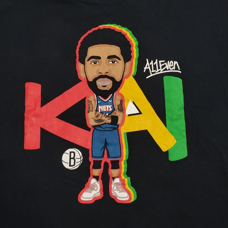 Kyrie Irving T-Shirt XL Brooklyn Nets 2022 Promo Short Sleeve ALL A11 Even NBA - Image 3 of 4