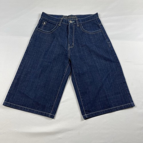 Vintage Y2K Mens Koman Faded Baggy Denim Jean Shorts Jorts Size 36 - Picture 2 of 18