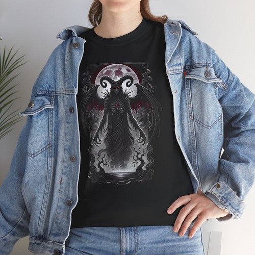 Demon Lord Dark Gothic Winged Demon Grafik T-Shirt für Halloween und Horror Liebhaber - Bild 11 von 13