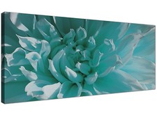 Teal Cheap Canvas Wall Art of Flowers for Living Room 1103
