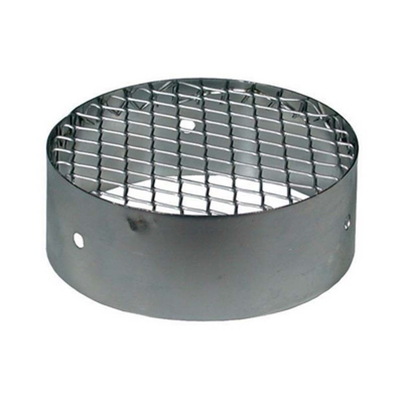 TERMINALE GRIGLIA ASPIRAZIONE ACCIAIO INOX CANNA FUMARIA CALDAIA STUFA Ø 80