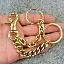 Solid Brass Key Chain Key Holder Keyrings Bag Wallet Keychains With Snap Hook