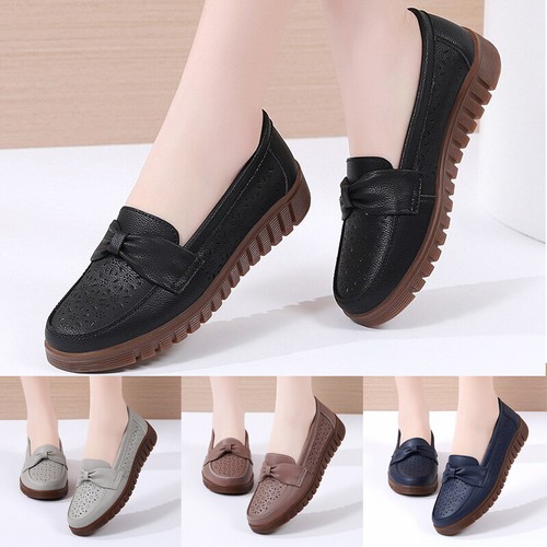 Women's Flat Shoes Bottom Anti Slip Summer Hollow Hole Casual Single Shoes