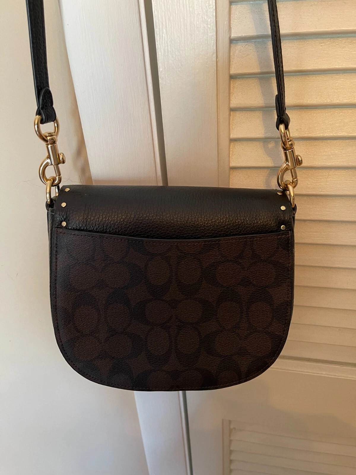 Borsa Coach Morgan tracolla firmata pelle nera 75185