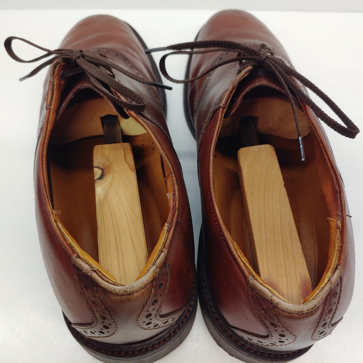 旧規格未使用品Allen Edmonds ブラウン Allen Edmonds Saddle Dark Brown Leather Oxford Mens Size 9.5