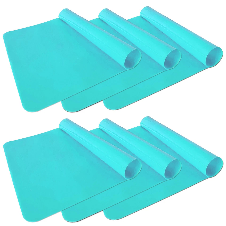 6x Dauerbackfolie Silikon 60x40 cm Silikonmatte Lebensmittelecht Dauerbackmatte