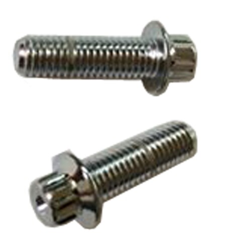 10 M 8 - 1.25 x 26mm 12 Point Flange Bolts, Class 10.9 Chrome - Picture 1 of 3
