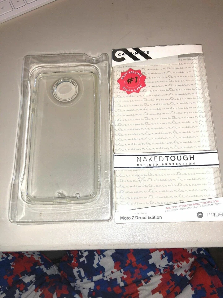 Funda rígida resistente Case-Mate desnuda para Motorola Moto Z Droid - Transparente Foto 2 de 3