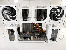 6xGPU AI White EATX Open Frame - GPU Rig for Machine Learning  Crypto Mining