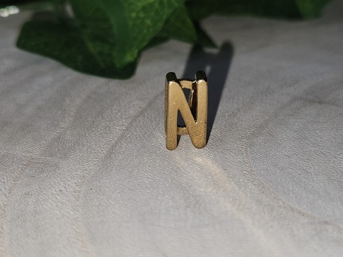 Keep Collective Letter N Gold Tone Slide Charm Gift Keepsake