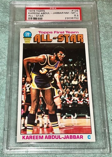 1976 Topps Kareem Abdul-Jabbar #126 ** PSA 8.5 (NM-MT+) ** “Centered!” “Sharp!”