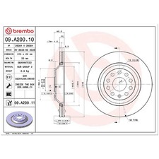 2x Bremsscheibe hinten für VW Passat 365 3G5 B6 3C2 3C5 B7 362 B8 3G2 | 2624639