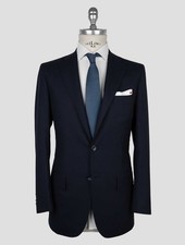 NEW KITON DARK BLUE WOOL SUIT US 42 - EU 52 KVZ7