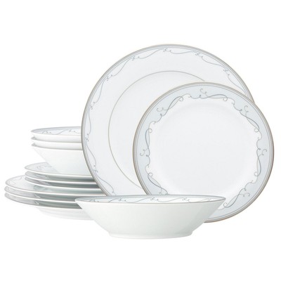 Noritake Satin Flourish 12-Piece Set, Service For 4