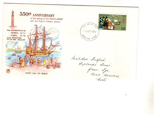 1970 CAPTAIN COOK'S 1st VOYAGE - HARLOW CDS STUART FDC FROM COLLECTION I22