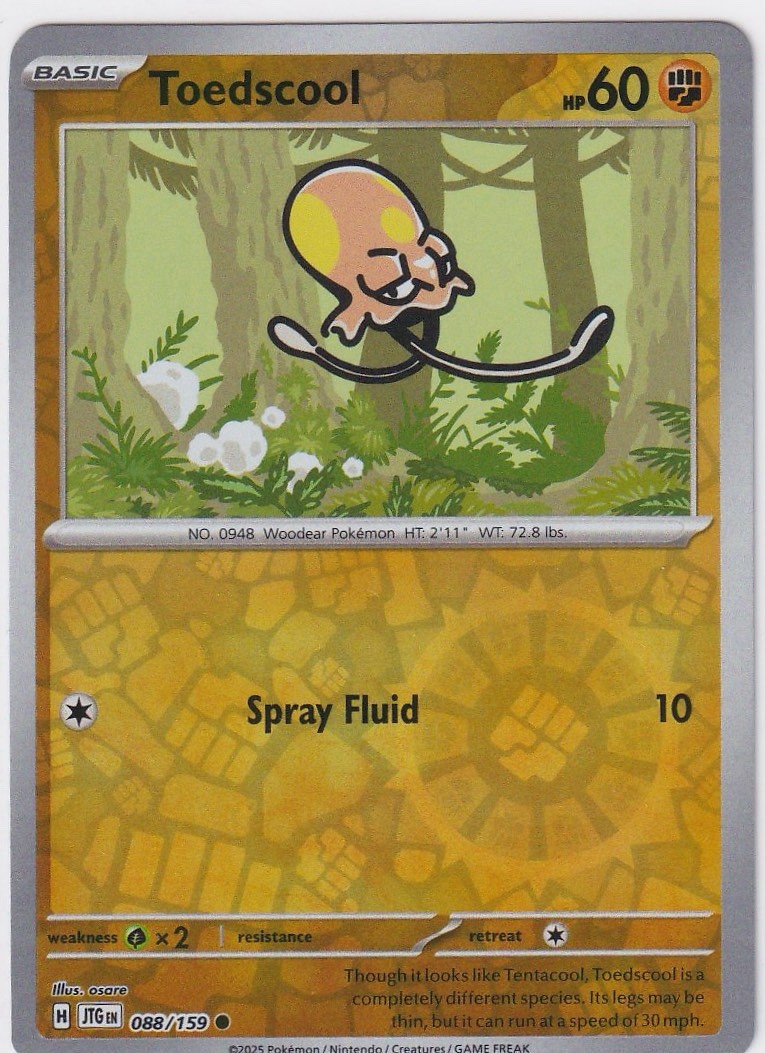 Toedscool (Reverse Holo) #88/159 - Sv09: Journey Together - Pokémon TCG - NM/M