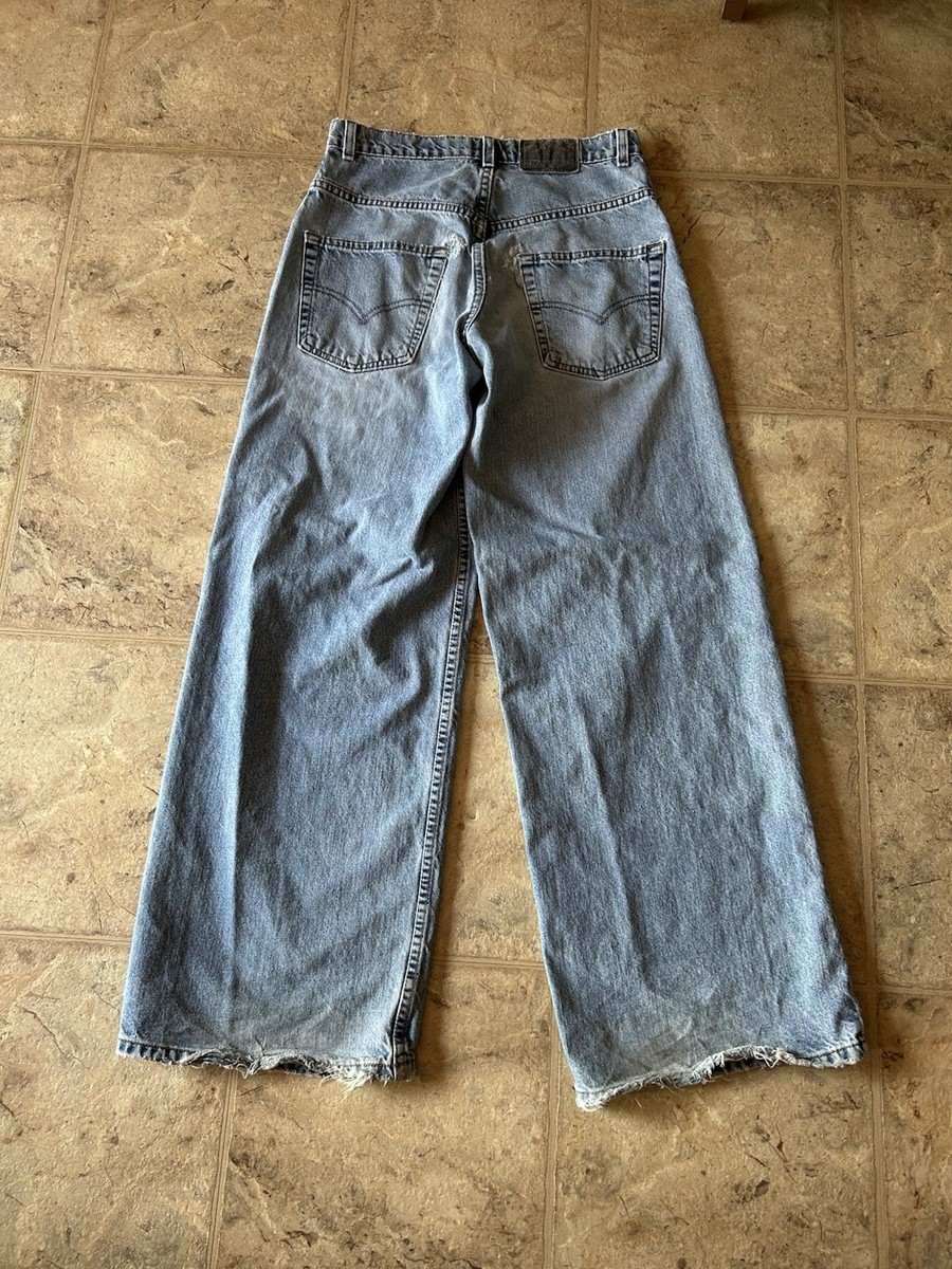 Levi's Silvertab Massive Wide-Leg Light Blue Distressed Denim