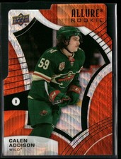 Calen Addison 2021-22 Upper Deck Allure #133 Orange Slice Die Cut Minnesota Wild