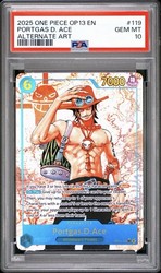 Portgas D. Ace OP13-119 Secret Rare Alternate Art Carrying On His Will - One Piece Premium Booster -The Best-