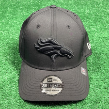New Era NFL Denver Broncos Blackout 39THIRTY Fitted Hat L/XL Stretch, New