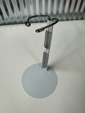 White Adjustable Display Doll Stand 7 1/2 - 12 Inches Tall