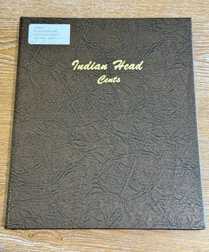Flying Eagle And Indian Head Penny Set In Dansco Album 1857 To 1909, 57 Coins￼