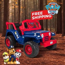Paw Patrol 12V Kids Ride On Car 2 Seater Electric Jeep Lights Music Remote