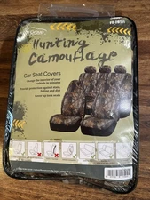 FH Group Universal Fit Full Set Car Seat Cover, (Hunting Camouflage) Polyester