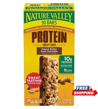 Nature Valley Peanut Butter Dark Chocolate Protein Chewy Bars 30 ct
