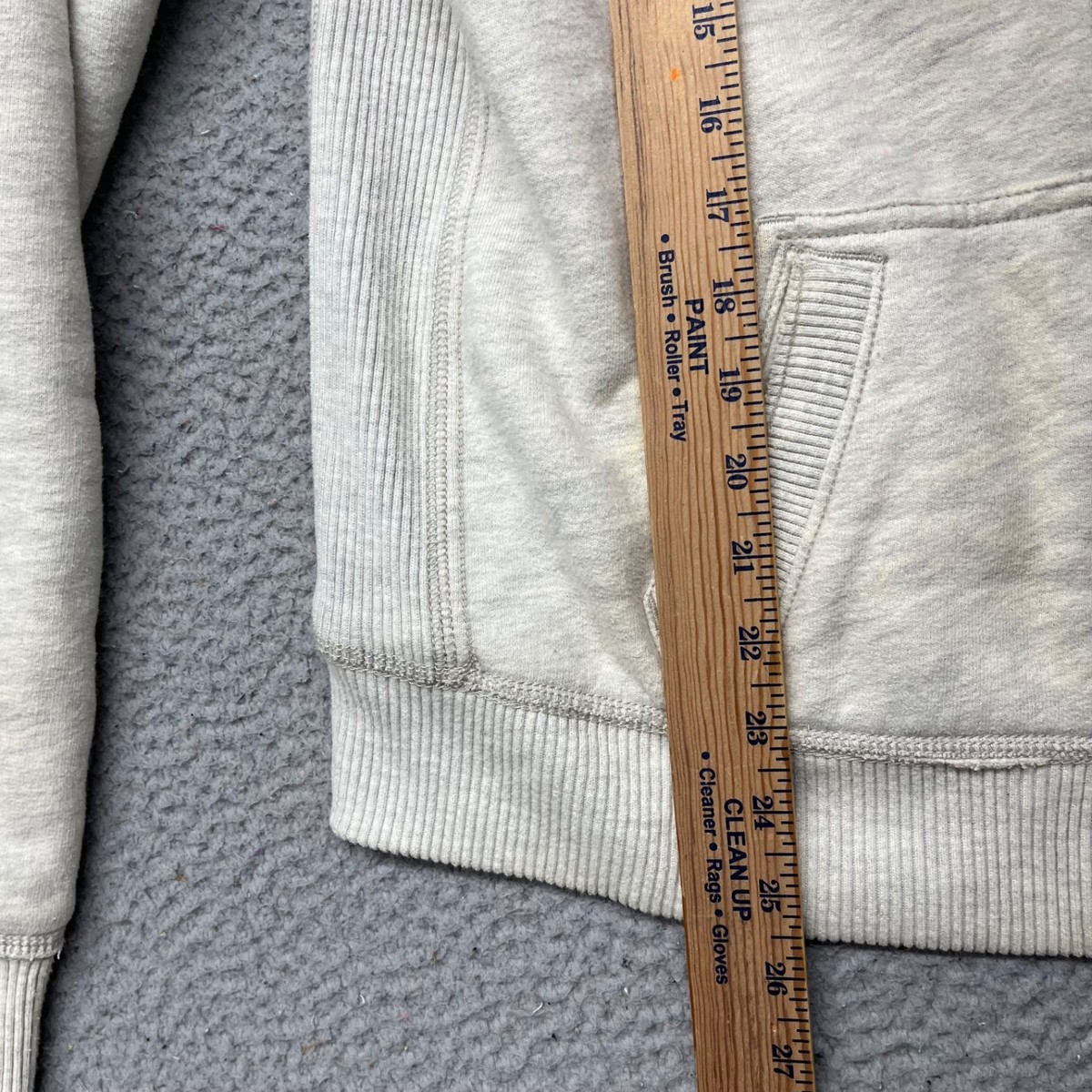 Y2K Abercrombie & Fitch Hoodie Womens XL Cream Fleece Lined Full