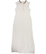 Ralph Lauren Womens Chain Trim Stretch Jersey Knit Gown Dress, natural, 10