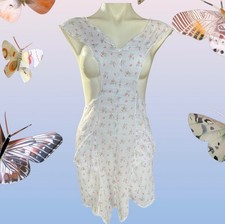 Vintage Floral Pinafore Apron With Lace Trim  Front Pockets