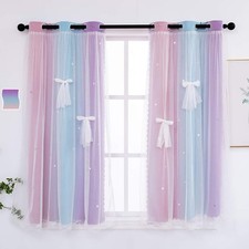 Curtains for Girls Bedroom Kids Room Curtain Colorful Window