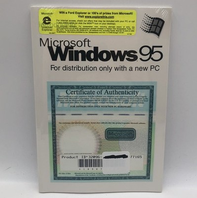 Microsoft Windows 95 Introducing Windows Manual w/COA and Product Key NO CD
