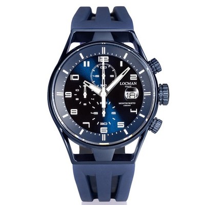 Locman Italy Montecristo Chronograph Herrenuhr Quarz Titan / Stahl