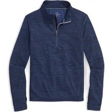 Vineyard Vines Blue Heather Performance Sankaty Half Zip Kids Size XL 16-18 