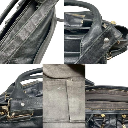 Chloe See By Chloe 2?Way Shoulder Tote Bag Black Leather Gold Hardware 43cm - Picture 8 of 8