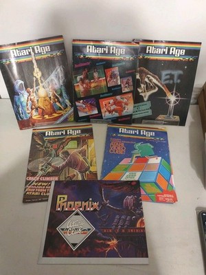 Lot of  RARE Vintage ATARI AGE Magazines Vol 1 (3,4,5,6)  Vol 2 (1) 1982-1983