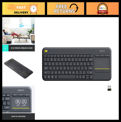 Wireless Touch Keyboard with Built-in Touchpad, Easy Media Control for TV, PC, L