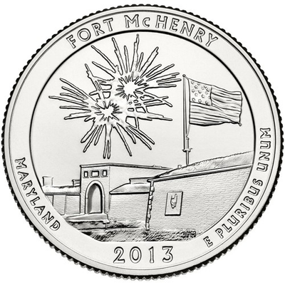 #ad 2013 P Fort McHenry Quarter National Park Unc 2nds READ Desc $1.75