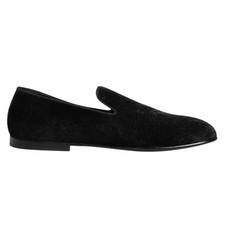 DOLCE & GABBANA Shoes Black Jacquard Loafers Formal Dress EU42.5 / US9.5 900usd