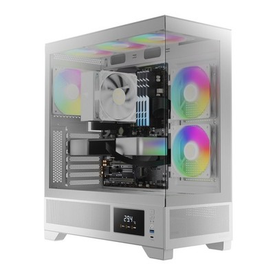 GAMDIAS ATLAS M1 WH ATX Mid Tower PC-Gehäuse mit 3x120mm ARGB Lüfter - Weiß