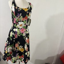 LAUREN RALPH LAUREN NWT Floral Pleated A-Line Sleeveless Midi Dress Sz 2 Easter