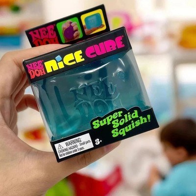 Nee Doh Nice Cube - Super Solid Squish! (Blue) - Brand New/Factory Sealed!