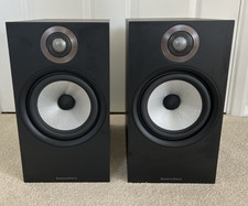 Pair of B&W Bowers & Wilkins 606 Bookshelf Speakers Black
