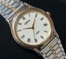Seiko ALBA Urban URBAN Wristwatch Timepiece Model V7016G80 Stainless Gold